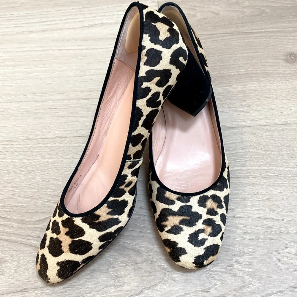 kate spade Leopard Print Ballet Flats - Tan/Black